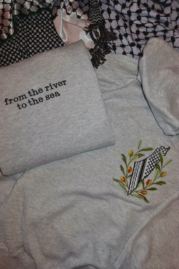 From the River to The Sea Embroidered Hoodie