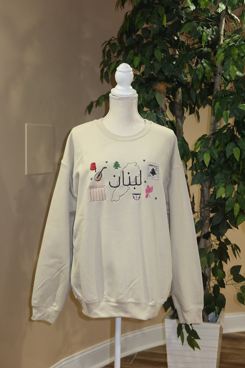 Emblems of Lebanon Embroidered Crewneck