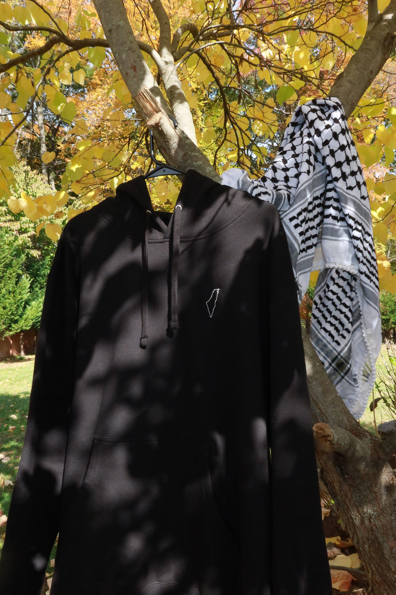 Tatreez Inspired Free Palestine Midweight Hoodie