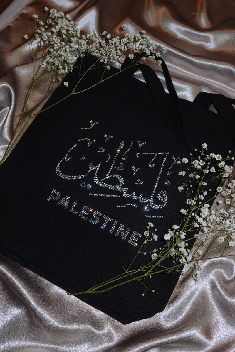 Palestine Tote Bag with Swarovski Crystals