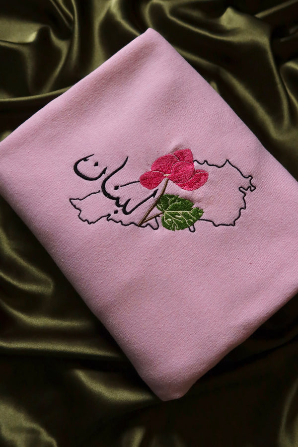 Lebanese Cyclamen Embroidered Crenweck