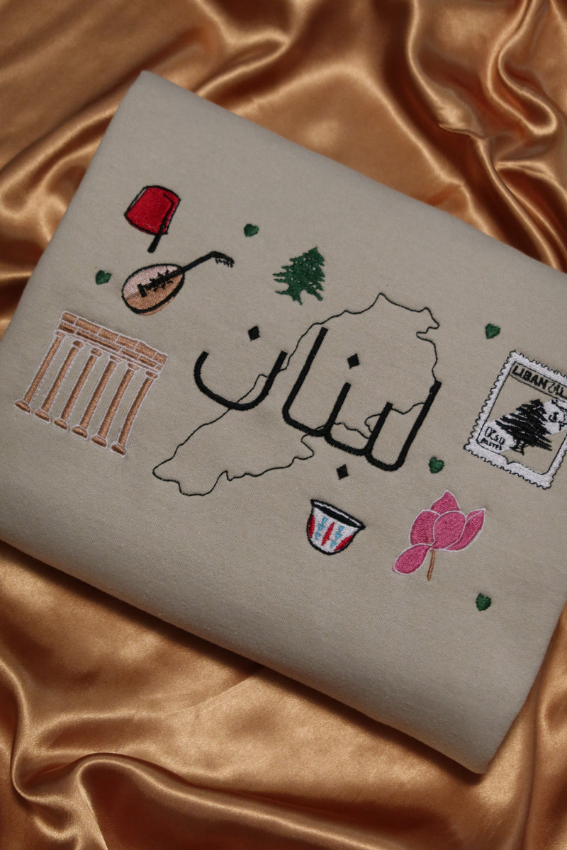 Emblems of Lebanon Embroidered Crewneck