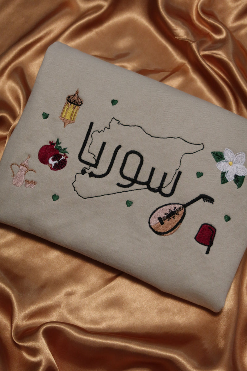 Emblems of Syria Embroidered Crewneck