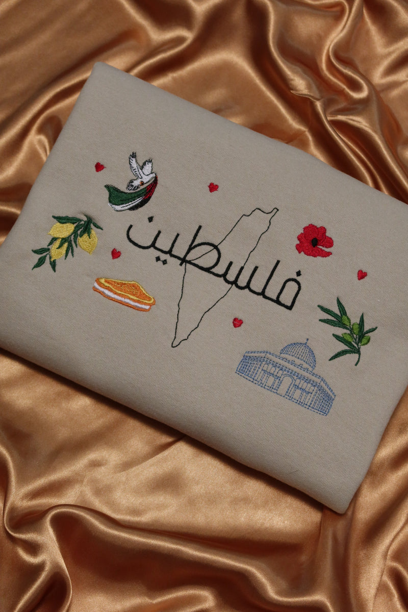 Emblems of Palestine Embroidered Crewneck