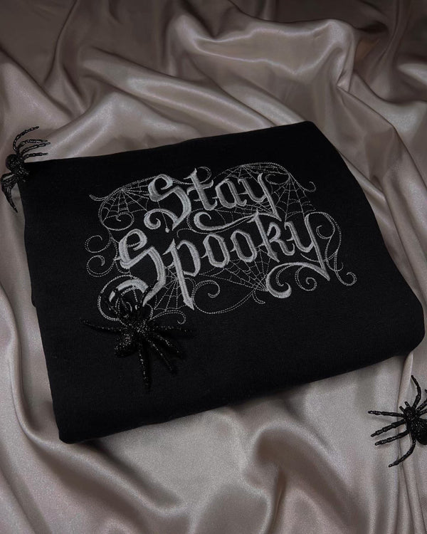 Stay Spooky Embroidered Sweater