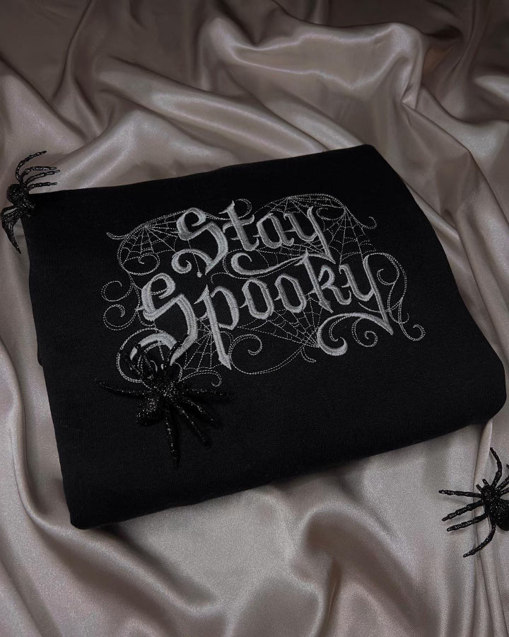 Stay Spooky Embroidered Sweater