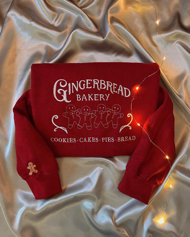 Gingerbread Bakery Embroidered Sweater