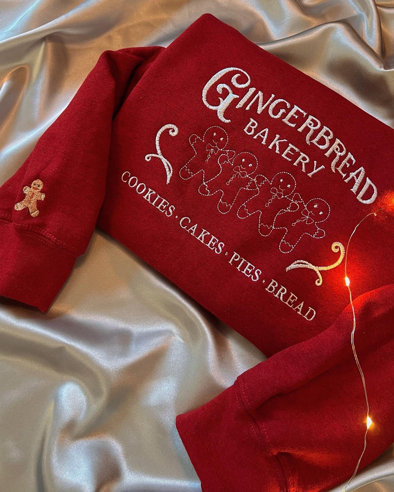 Gingerbread Bakery Embroidered Sweater