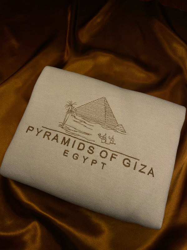 Pyramids of Giza Embroidered Crewneck