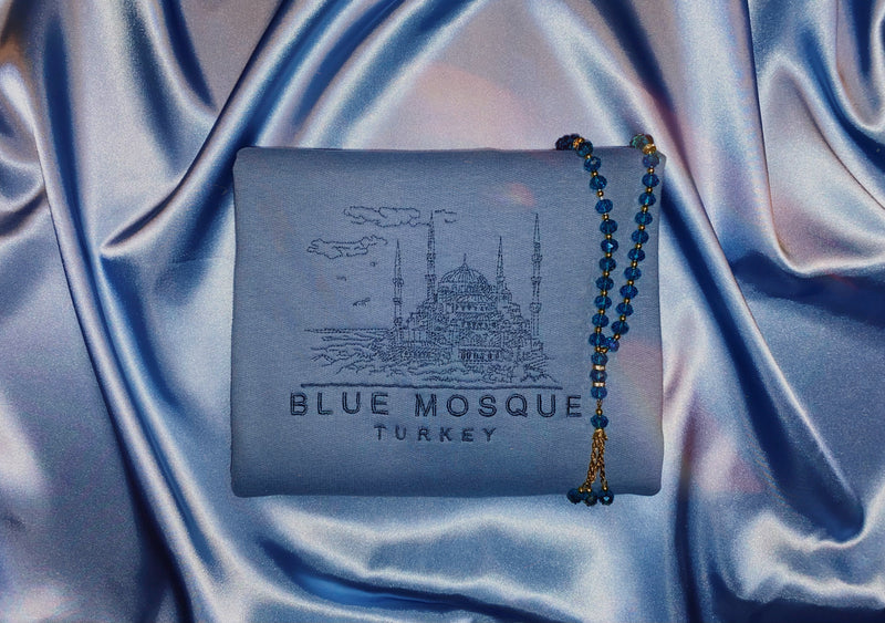 Blue Mosque Embroidered Crewneck