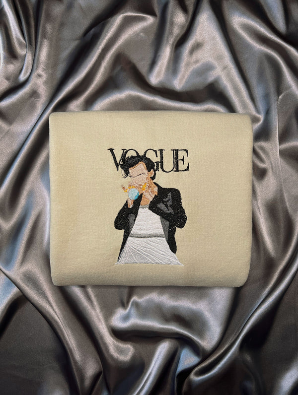 Harry Styles Vogue Cover Embroidered Crewneck