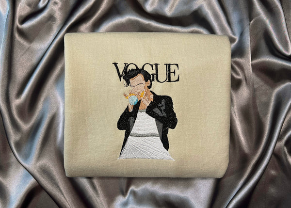 Harry Styles Vogue Cover Embroidered Crewneck